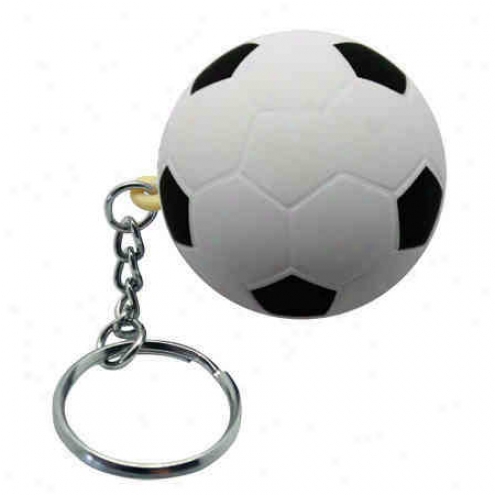 Soccer Ball Squeezie Keyring