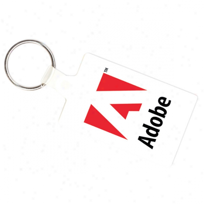 Soft Vinyl Rectangular Key Tag Made Of Flexible Plastic