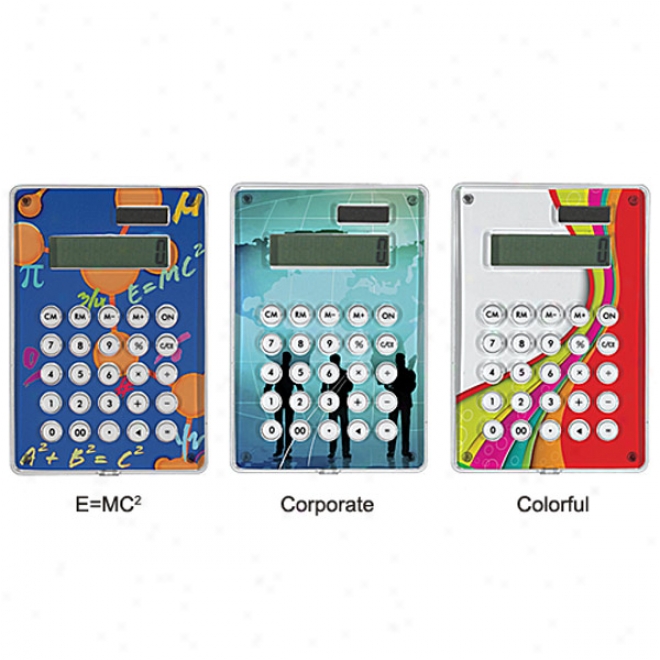 Solar Powered Calculator, Full Color Digital