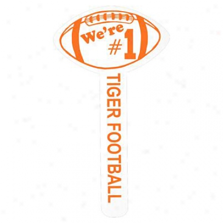 Spirit - Football - White Permanent, Weather Resistant, Vinyl Hand Wavers