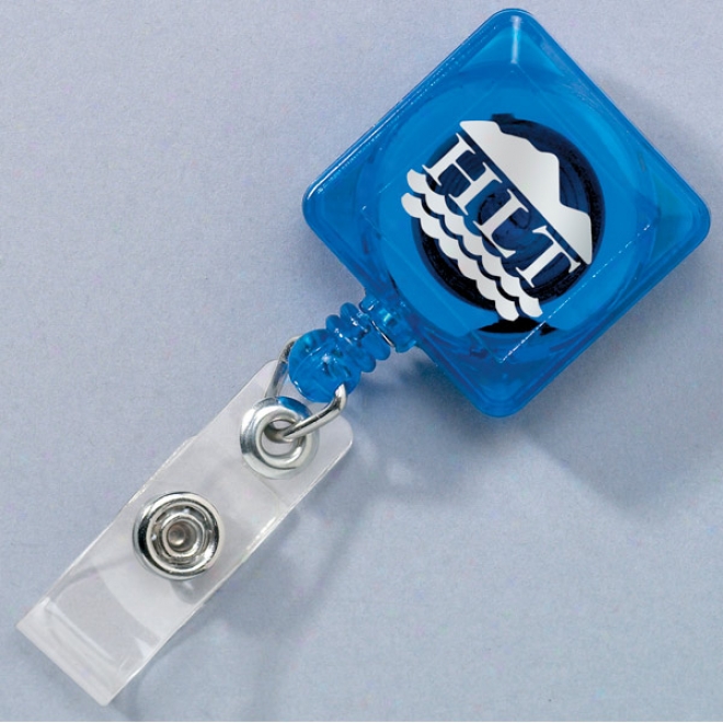 Square -retractable Badge Holder