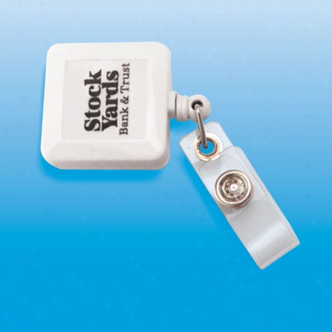 Square Retractable Badge Holder