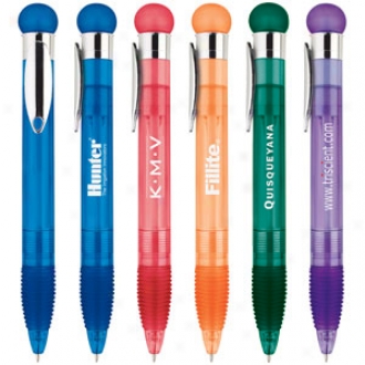 Squishy - Ballpoint Pen With Squishy Top Clicker And Super-ribbed Comfort Grip