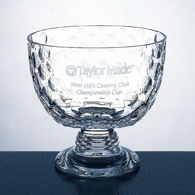 St. Andrews Optica Couture - 6 1/2" X 7" - Italian 24% Lead Crystal Golf Trophy Bowl