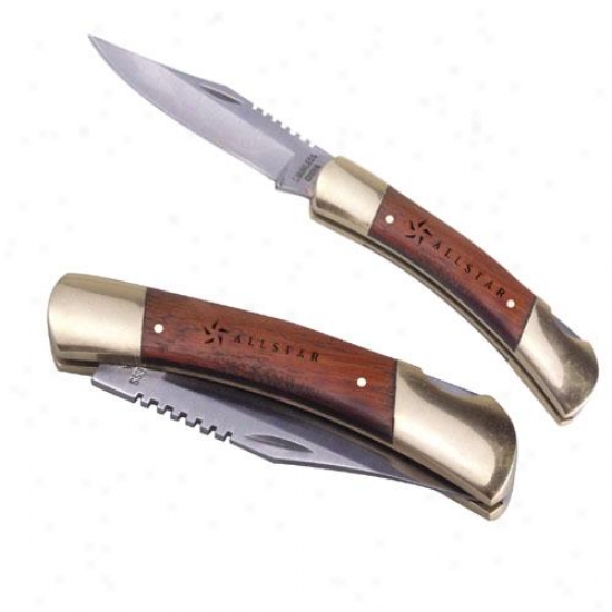 Stainless Pocket Knife With Locking Blade