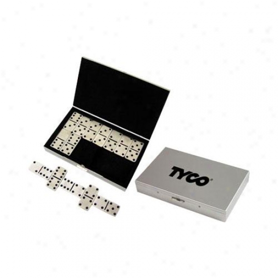 Stainless Steel Travel Domino Set, 28 Dominos