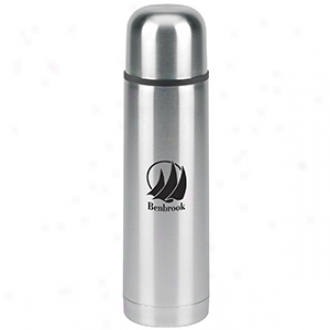 Stainless Steel Vacuum Bottle With Steel Lid And Carry Case