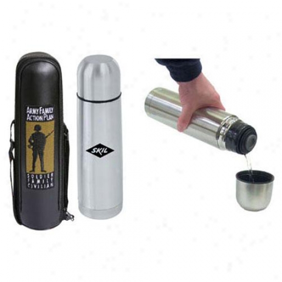 Stainless Steel Vacuum Insulated Bottle With Vinyl Zipper Carrying Case