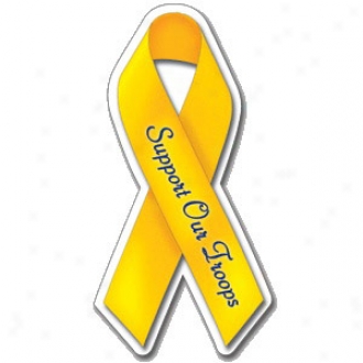 Support Our Troops Ribbon - Outward Auto Wither Cut Magnets