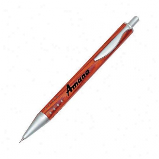 Techna - Rosewood Mechanical Pencil Features 2 4Exactness Drilled Holes On Barrel