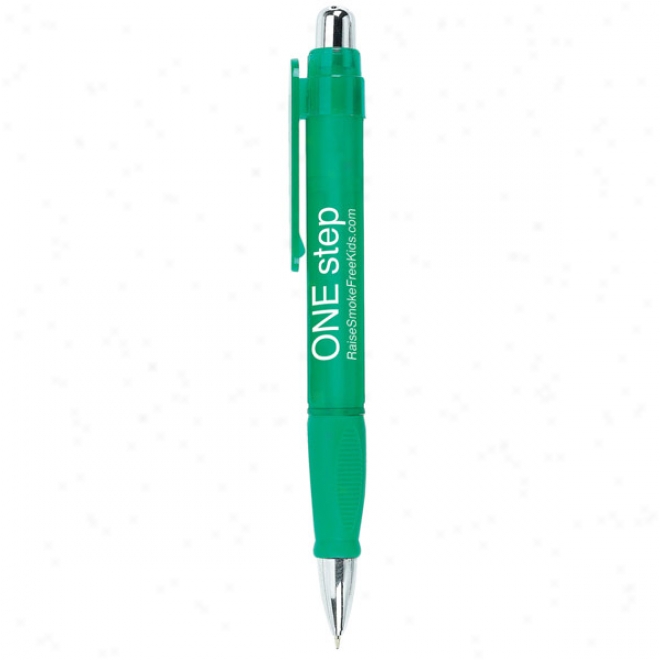 The Giant - Translucent Giant Medium Ballpoint Pn With Rubber Grip