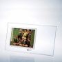 Starfire Clear Glasshorizontal Unsullied Photo Frame With Silver Pole