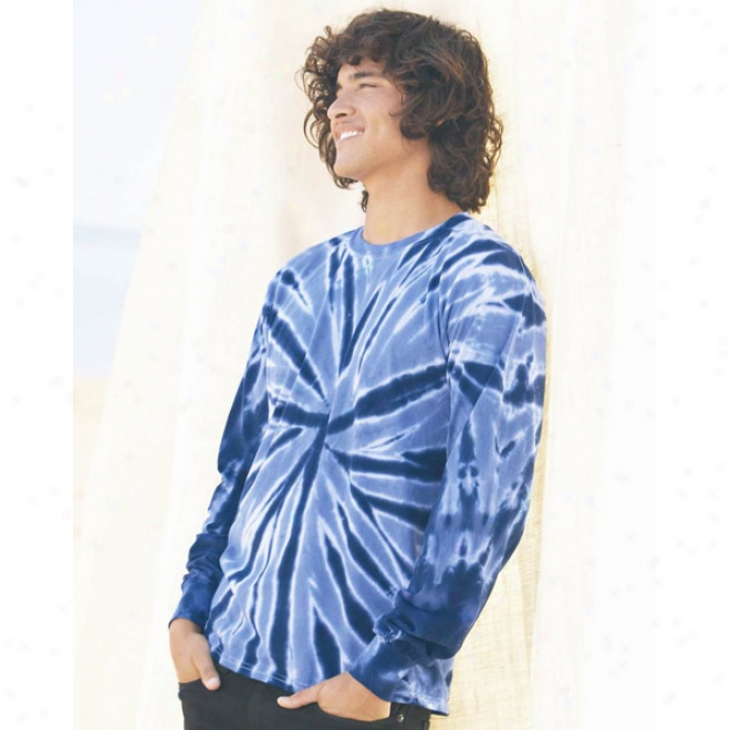 Tie-dyed Tone-on-tone Swirl Long Sleeve T-shirt