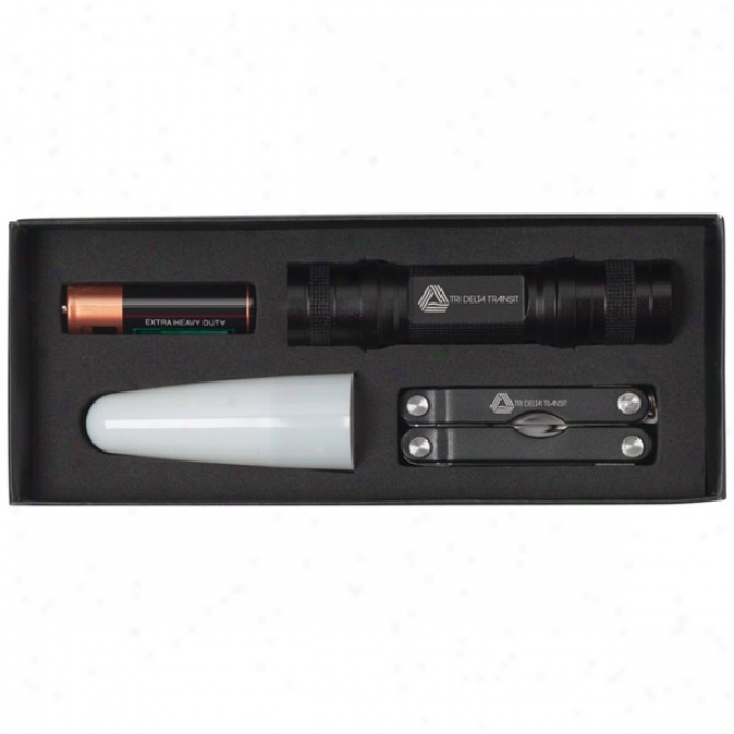 Torch Flashlight And Multi-tool Set