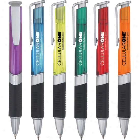 Trko - Triangular Retractable Ballpoint Pen With Rubber Grip