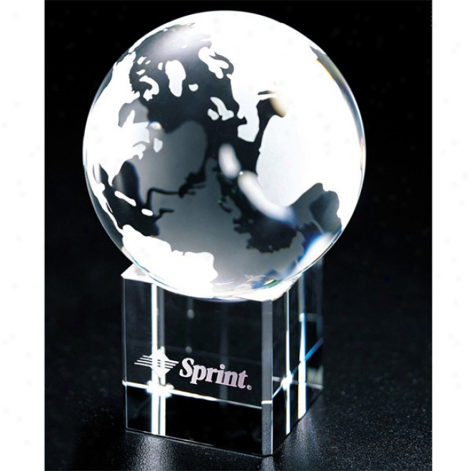 Universe Optica Couture - 3 5/8" X 2 3/8" - Crystal Globe Awad Attached Clear Base