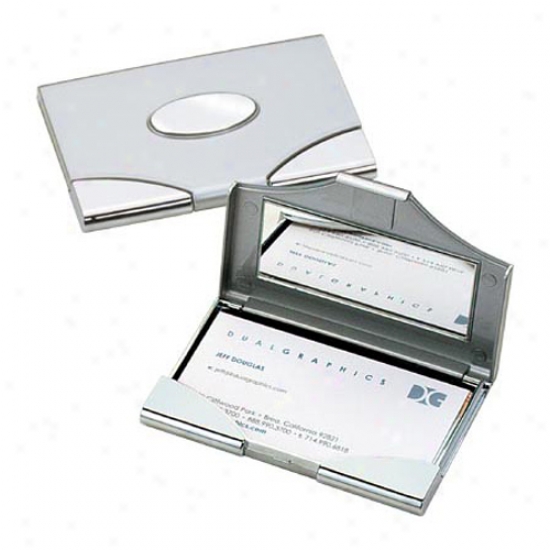 Uv Coating Business Card Holder With Mirror