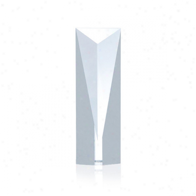 Viceroy Optica Couture - 8" X 4" - Crystal Award With Triangle Slanted Forehead
