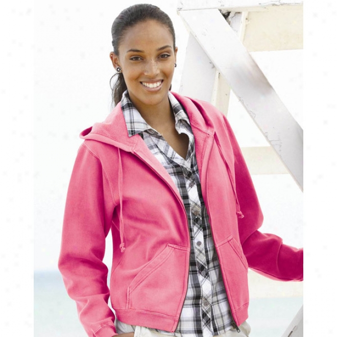 Weatherproof Ladies' Weatherwash Full Zip Hooded Sweatshirt