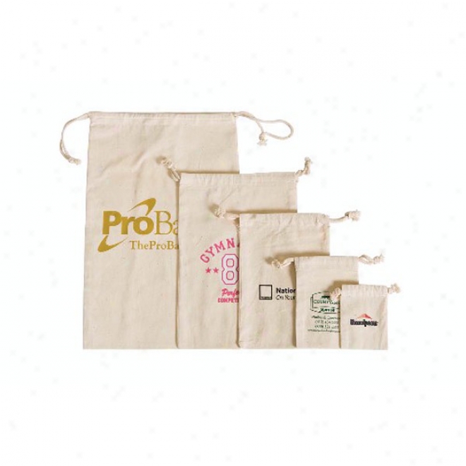 Weedu 100% Natural Cotton Drawstring Bag- 4x6"