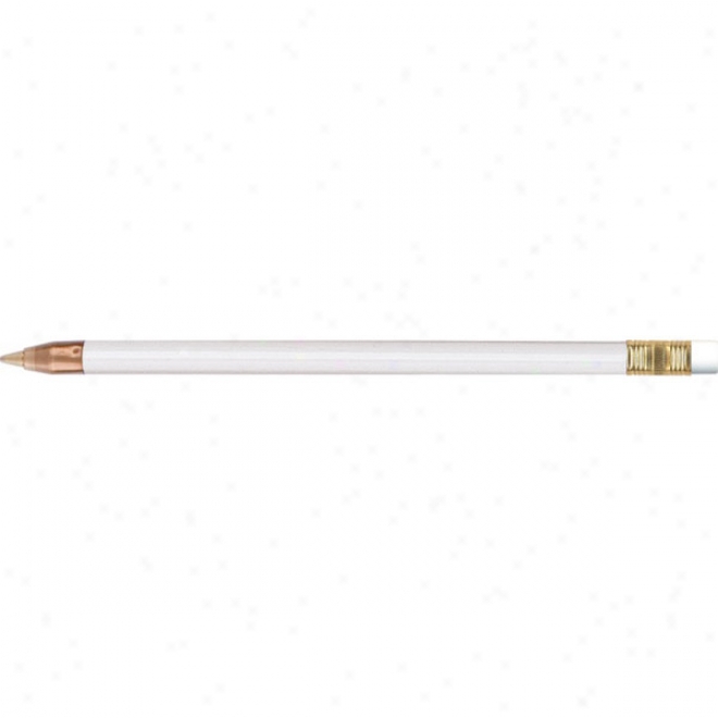 White - Inklings - Medium Point Write With Round Pencil Look Barrel