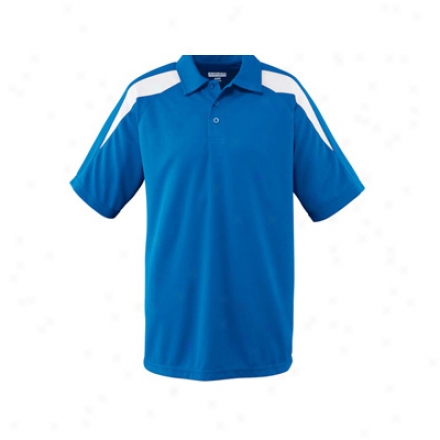 Wicking Textured Color Block Sport Shirt