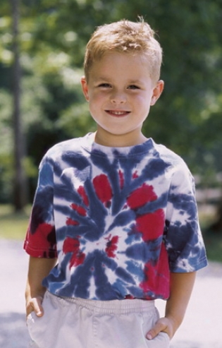 Youth Tie Dye Patriotic Cut Spiral