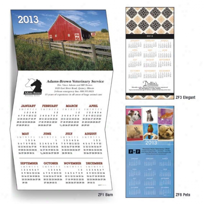 Z-fold Greetong Card Calendar