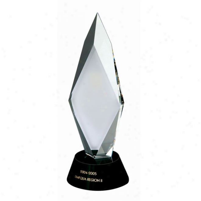 Zenith Optica Couture - Jewel Style Optical Crystal Award With Black Crystal Base