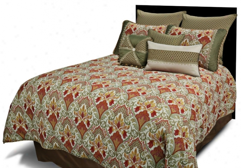 10-piece Monica Floral King Comforter Set (w4825)