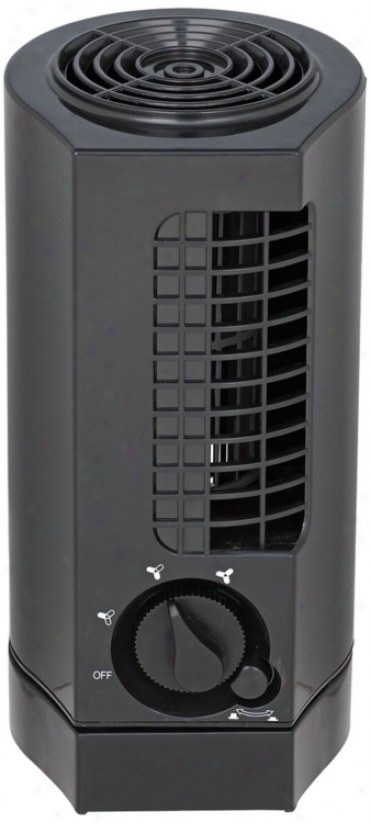 10" Oscillating Minaret Black Desk Fan (r2813)