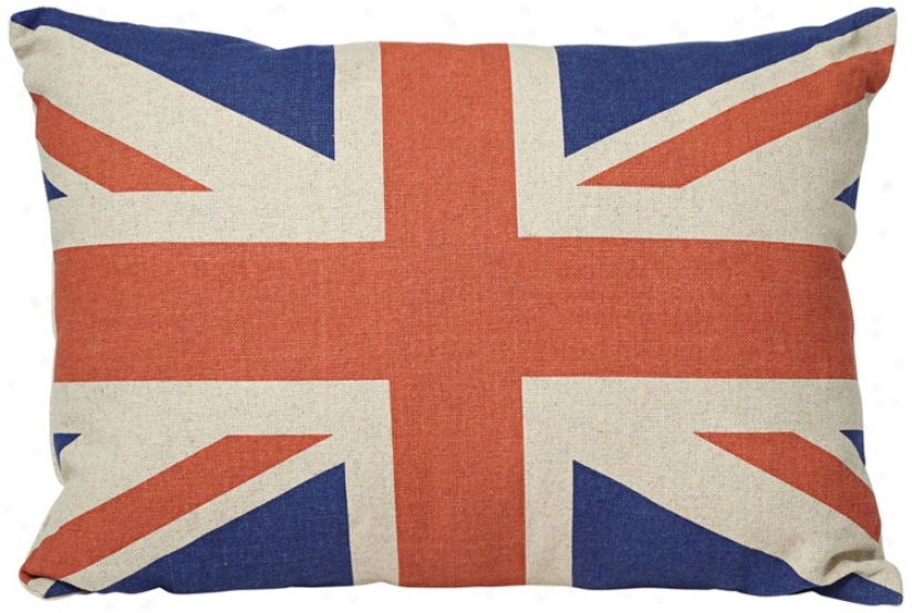 19" Wide Canvas Union Jack Pillow (v1960)