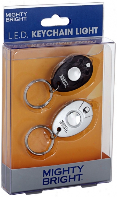 2 Bundle Black And Silver Led Key Chain Light (u3881)