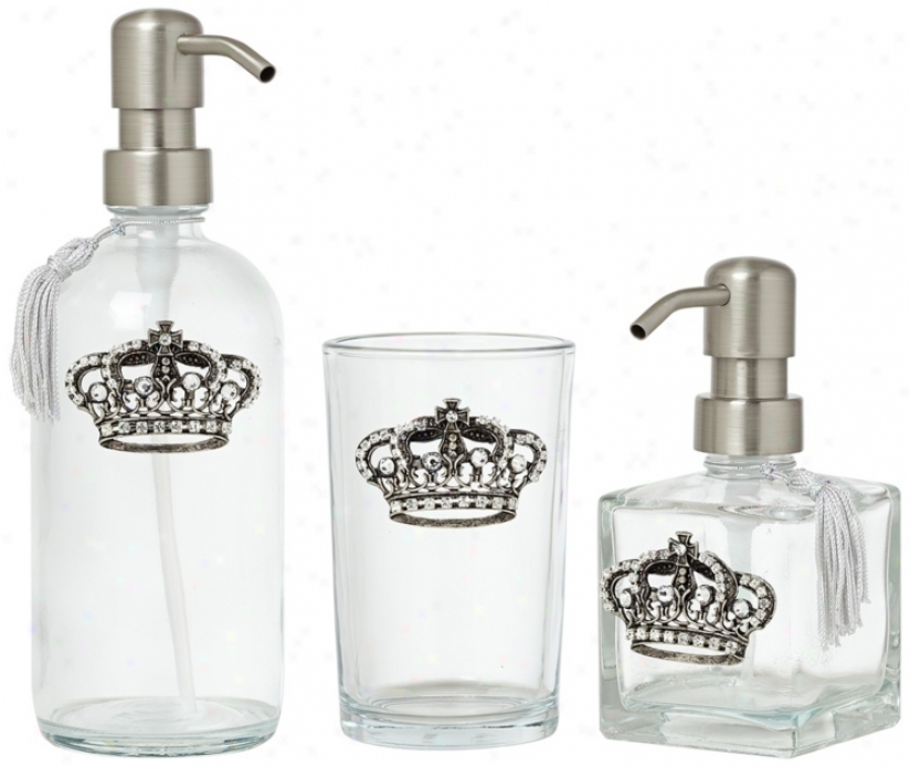 3-piece Silver Crown Bathroom Vanty Set (u7927)