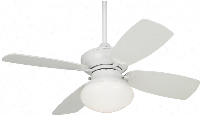 36&suot; Outlook White Ceiling Fan With Light Kit (m2744)