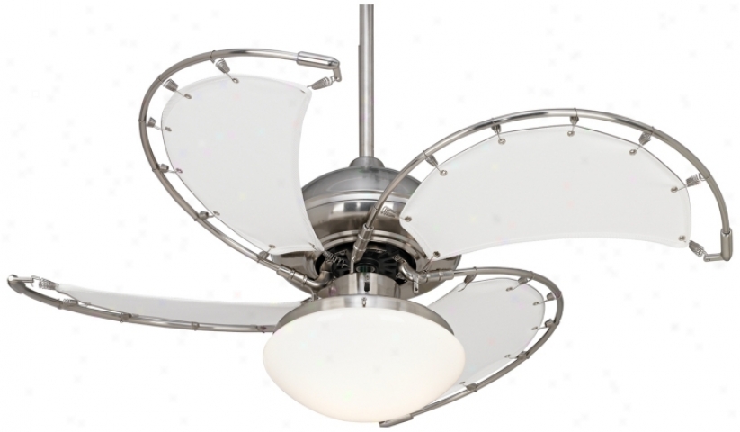 40" Aerial Brushed Nickel Ceiling Fan With Light Kit (m2558-m2561)