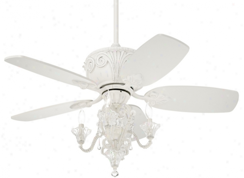 43" Casa Deville Antique White Ceiling Fan With Light (87534-55955-01464)