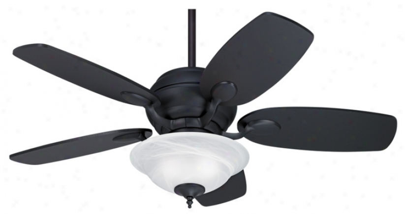 43" Casa Optima Matte Black Ceiling Fan With Light Kit (73988-p4990-08607)