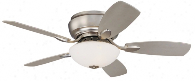 44" Casa Habitat&#8482; Brushed Steel Hugger Ceiling Fan (00819)