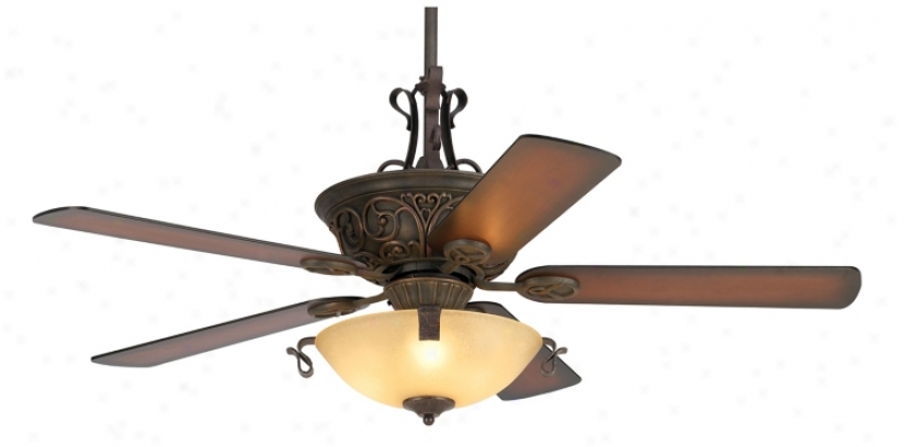 52" Casa Contessa Large boiler Bronze Ceiling Fan With Light (55878-56255-01073-01445)