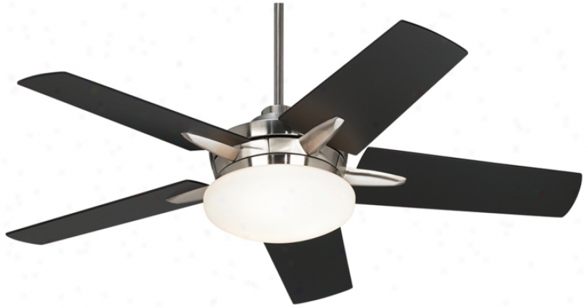 52" Casa Endeavor Black And Cherry-teak Blades Ceiling Fan (90515-r2171)