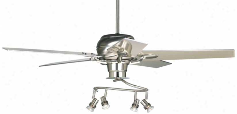 52" Casa Optima Brushed Steel 4-head Light Kit Ceiling Fwn (86646-66116-67757)
