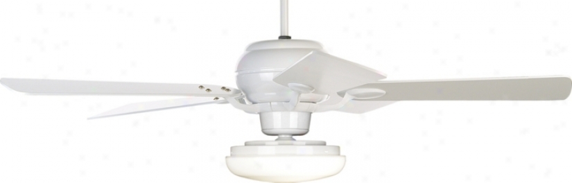 52" Casa Optima White Finish Ceiling Fan With Light Kit (86645-89810-26638)