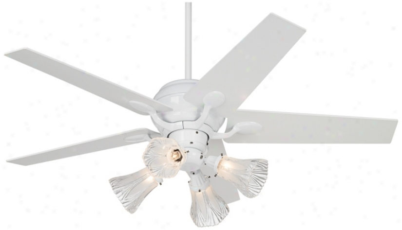 52" Casa Optima White Tapered Blades Ceiling Fan With Light (86645-32431-m3630-20998)