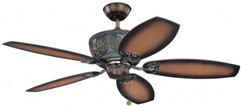 52" Casa Troubadour&##8482; Dark Walnut Ceiling Fan (00493)