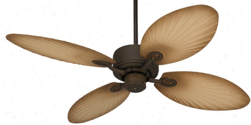 52" Casa Vieja Aerostat Palm Bronze Outdoor Ceiling Fan (v0201-v0206)