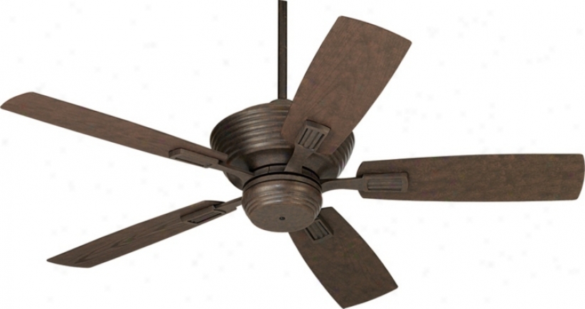 52"  Casa Vieja Bal Harbour Black Rust Outdoor Ceiling Fan (m5079)