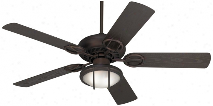 52" Casa Vieja Bronez Wet Locating Ceiling Fan W/ Light Kit (r4218-r8847)