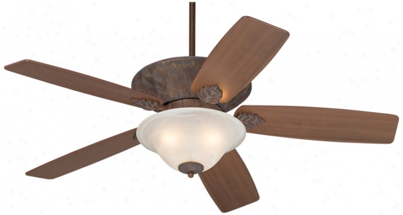 52" Casa Vieja Corte Bella Washed Copperleaf Ceiling Fan (r5363)