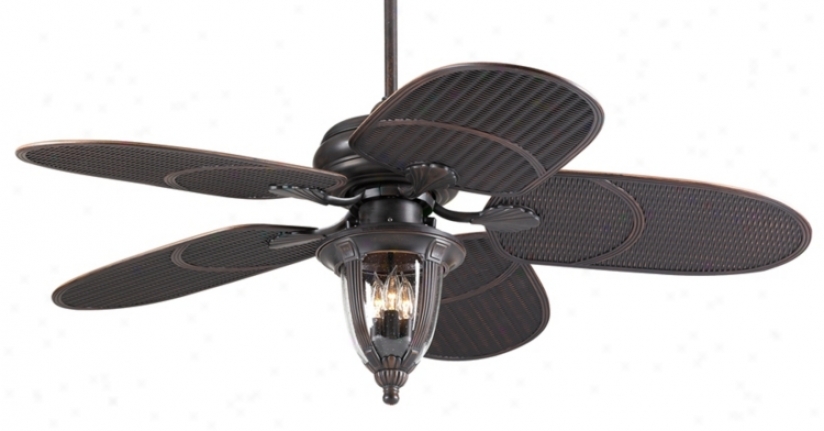 52" Casa Vieja Tropjcal Bronze Indoor/outdoor Ceiling Fan (76348-76511-74269)